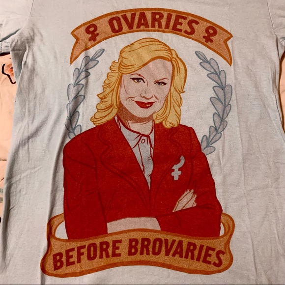 💛 Leslie Knope Ovaries Before Broveries T-Shirt - Picture 4 of 8